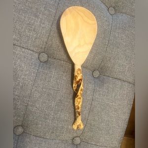 Giraffe wood spoon